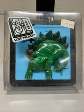 Vtg Dinosaur 3-D Slide Puzzle 1993 DaMert Company CA  Stegosaurus Raised