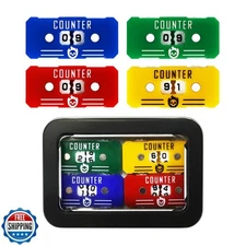 FIGURESLAB 4Pcs MTG Life Counter with Metal Box, Health Tracker Life Counter 