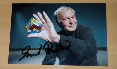 AUTOGRAPH Erno Rubik Design Creator Cube Rubik HAND SIGNED 10x15cm Photo