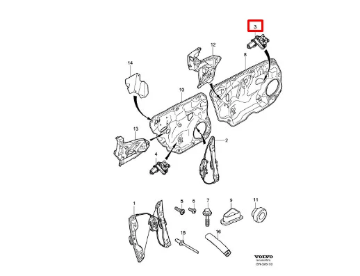 VOLVO XC60 MK1 Front Right Door Window Regulator Motor 31253062 NEW GENUINE - Image 2 of 4