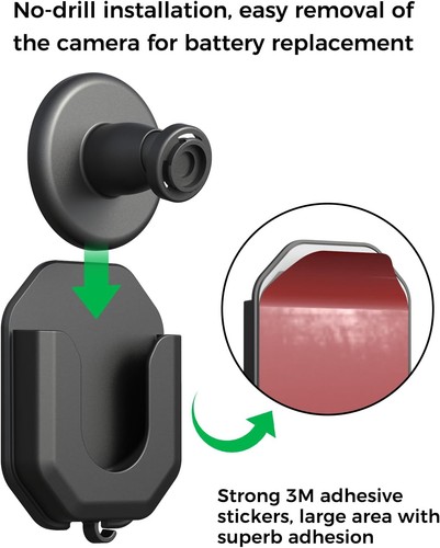3 Pack Blink Camera Wall Mount No Drill Adhesive - Picture 3 of 5