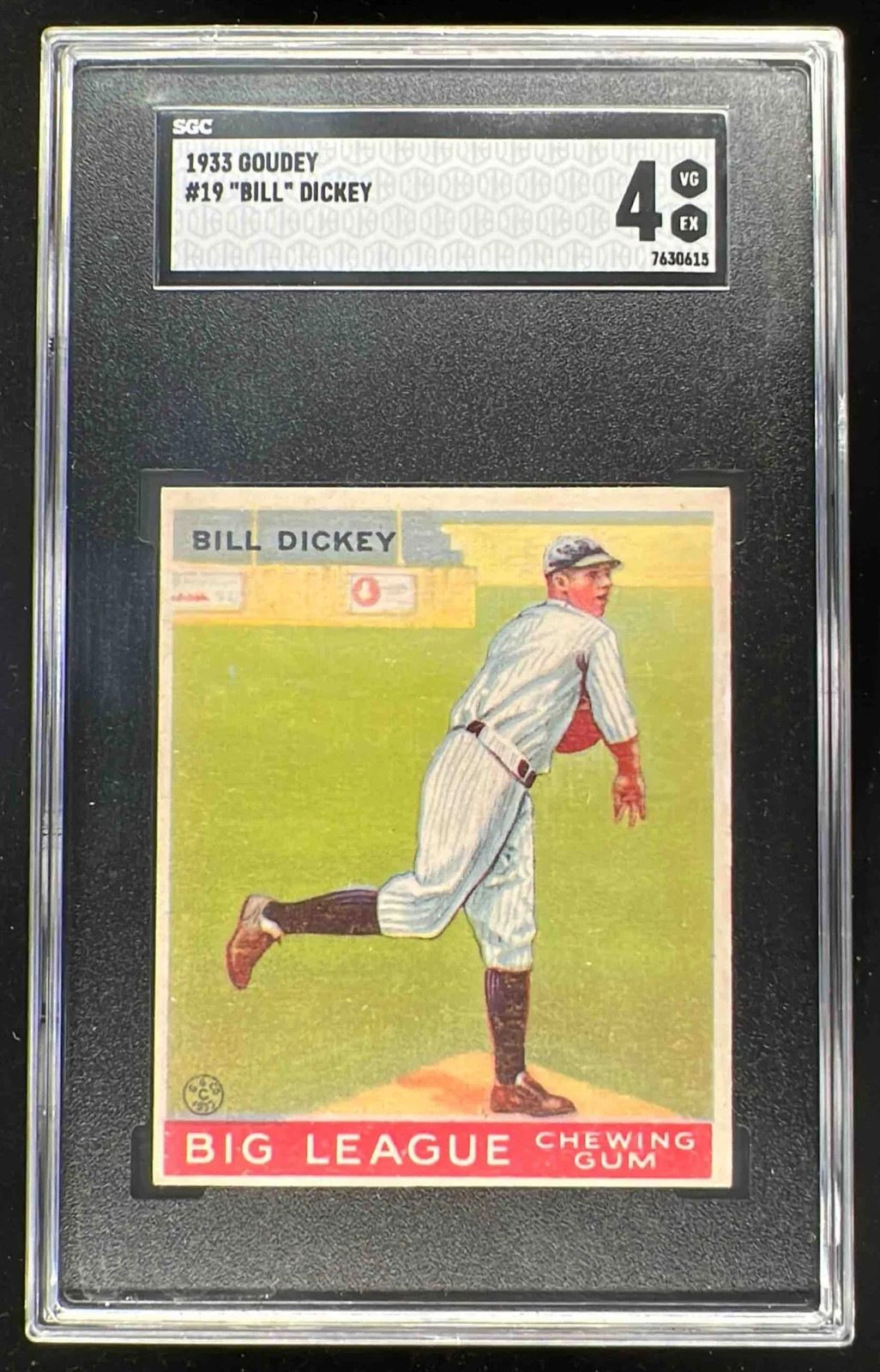 1933 Goudey #19 Bill Dickey RC SGC 4