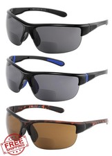 3pk Bifocal Sports Sunglasses Readers, Wrap Around Mens