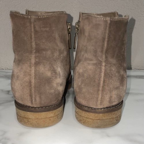 Italeau Foliana Ankle Boots Womens US 9 EU 39.5 Brown Suede Waterproof Side Zip - Picture 6 of 9