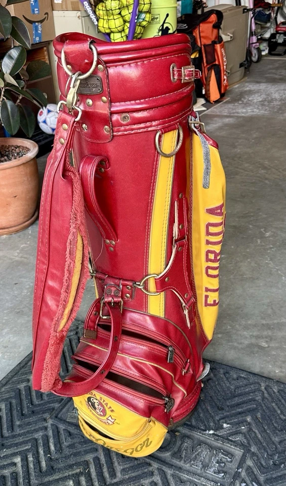 Bolsa de golf vintage de cuero del estado de Florida Foto 2 de 3
