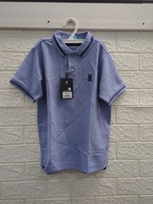NEW Psycho Bunny Kids Riviera Pique Polo Boys Size Medium 10-12