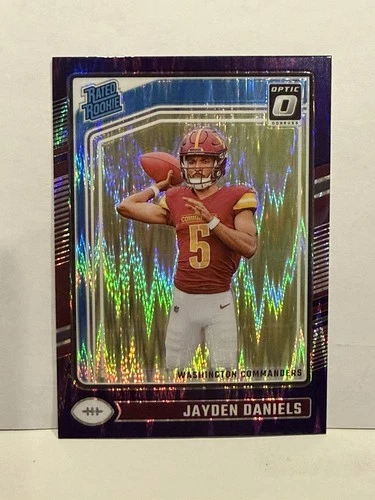 2024 Panini Optic - Rated Rookie Jayden Daniels #248 Purple Shock Prizm (RC)
