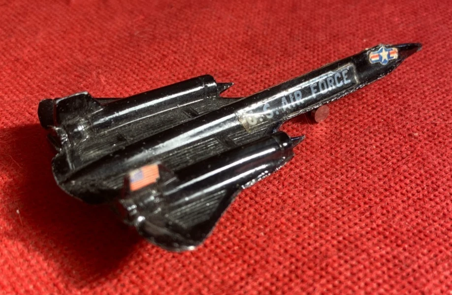 Modellino Aereo Jet SR-71 BLACKBIRD LOCKHEED Metallo Pressofuso Piccolo Formato - Immagine 2 di 3