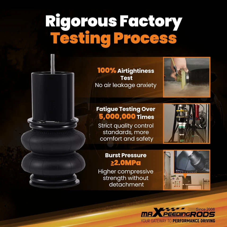 Bolsas de aire traseras de 5200 libras con soportes para Chevy Impala Biscayne 1965-1970 Foto 4 de 4