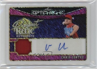 2025 Leaf Optichrome Prospect Relic Pink Shimmer /8 Chris Cortez Auto 2y0