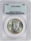 1962 50c Franklin Half Dollar PCGS MS64