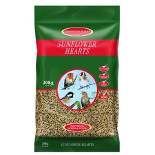 Johnston & Jeff Sunflower Hearts - Sunflower Seeds Wild Bird Feed Food - 20kg 2.20 per kilo