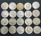 US Coins (20) Kennedy Half Dollars Roll 40% SILVER 1965-1969 $10 Face Value 2/2