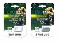 Samsung MicroSD, EVO Select, 256GB MicroSDXC 4K BONUS 32GB w/ Micro Adapter