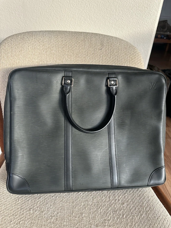 Auténtico maletín negro LOUIS VUITTON Epi Porte Documents Voyage M54472 18661108 Foto 3 de 4