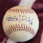 Mitch Moreland Signed Game Used Baseball JSA