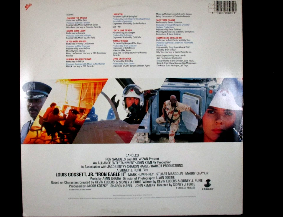 Iron Eagle II, Music fron the OST, Various, Epic PROMO (1988) Un-Played, Mint - Image 4 of 4