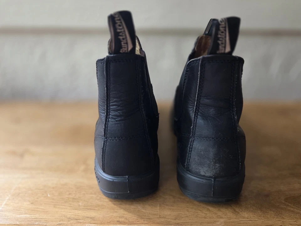 BLUNDSTONE гладкая черная кожа классический Chelsea ботинки UK6/USM7/W9 новая стелька - Изображение 4 из 4