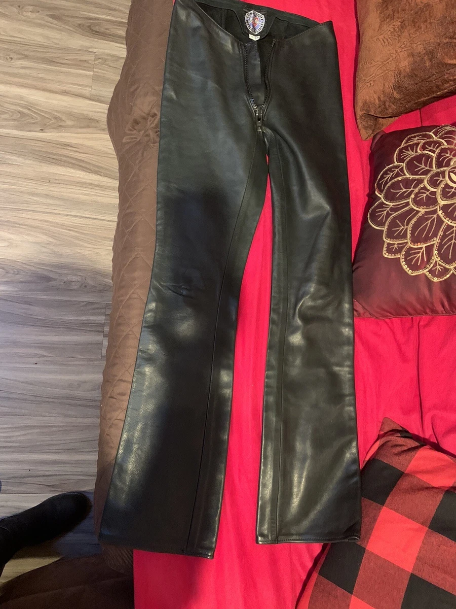 Vintage New York City Custom Made Agatha Blois Leather Pants 29x34