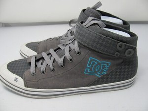 DC Venice M2 SE Gray Leather Canvas Skateboard Skate Shoes Women's US 11 EU 43
