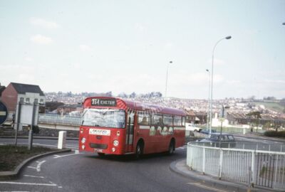 FOTO Devon General AEC Reliance 68 OTA66G in Exeter 1980