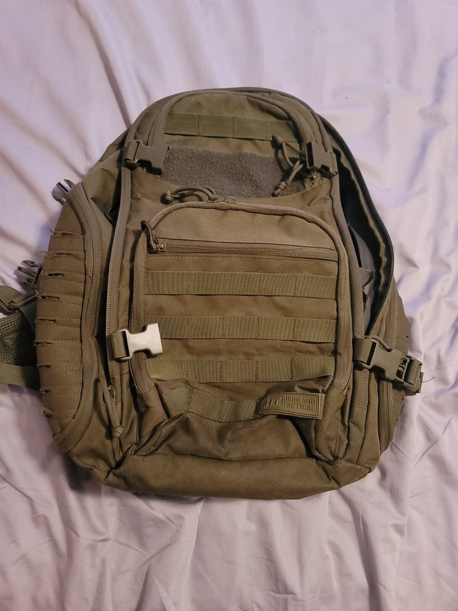 Highland Tactical Backpack Bag Dark Green | eBay