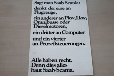 192750) Saab Scania - Firmenportrait - Prospekt 1973