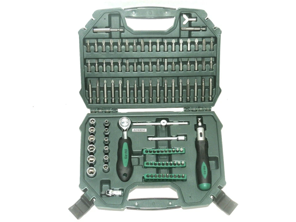 BRUDERMANNESMANN Brüder Mannesmann Steckschlüssel + Bitsatz Knarrenkasten Nußkasten 101-teilig