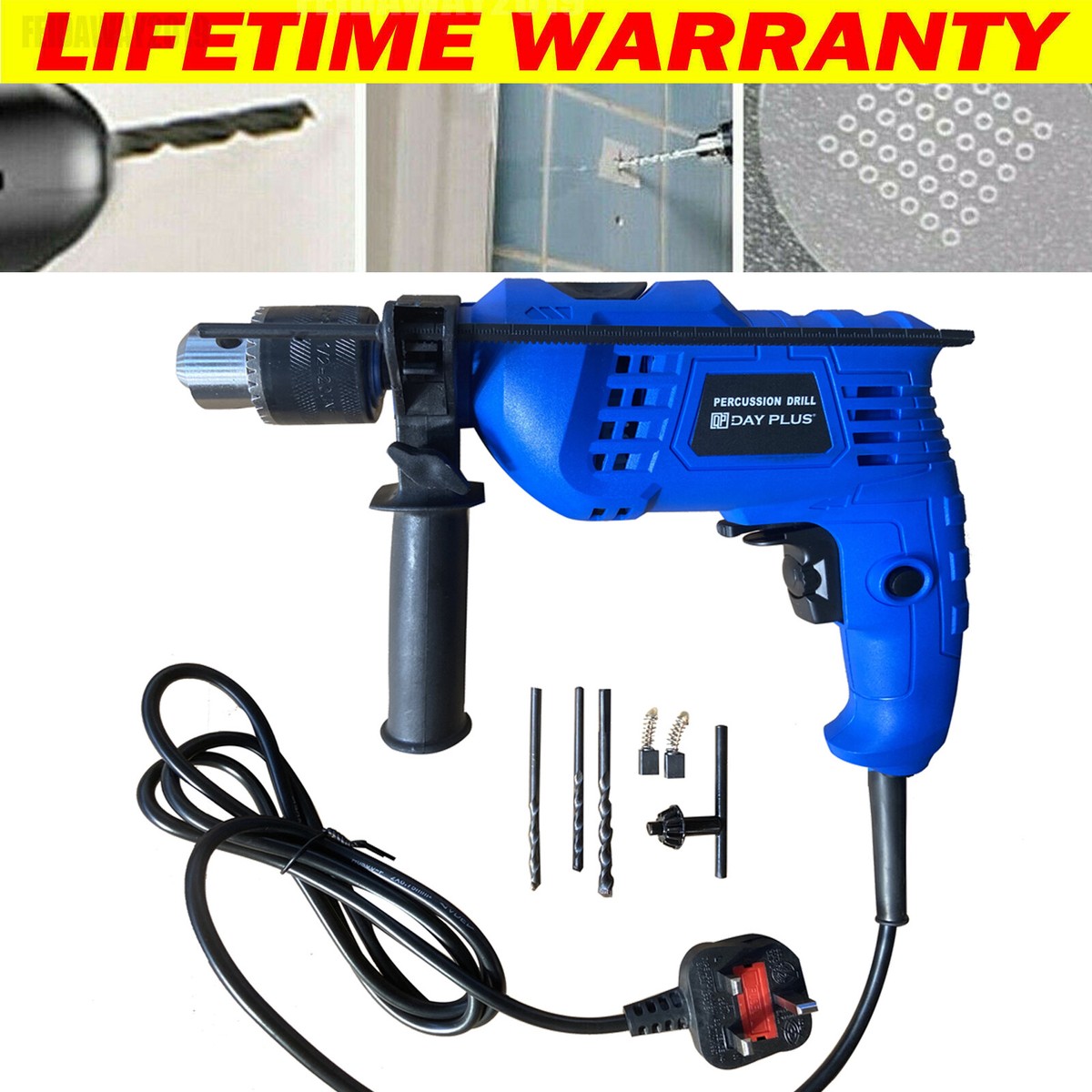 Electric Rotary Hammer Drill SDS Plus Bit Chisel Set Heavy Duty