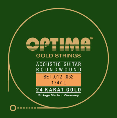 OPTIMA 24K GOLD STRINGS Akustik Gitarren Saiten SATZ Acoustic Strings SET