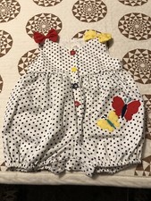 Baby Togs Vintage Polka Dot Romper Size 12 Months