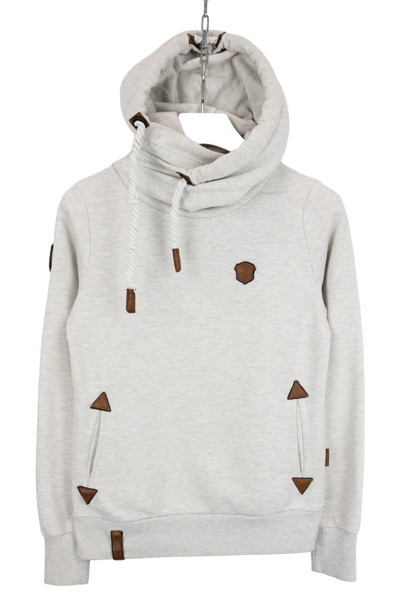 Sweat à Capuche Femme Naketano Bleu Polaire Zippé Taille L – Col Haut, état Très Bon
