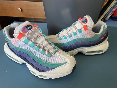 green and purple air max 95