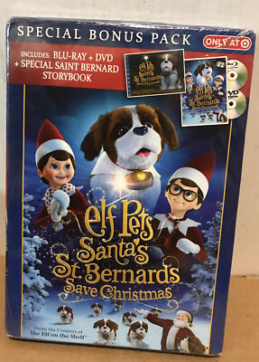   Elf Pets Santa's St. Bernards Save Christmas ( Blu-ray +DVD)NEW  