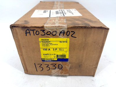 New Square D HDA36150 PowerPact Circuit Breaker 150A 3P 600V
