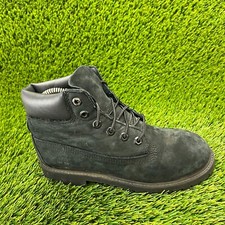 Timberland 6" Premium Boys Size 3Y Black Athletic Outdoor Lace Up Boots Shoes