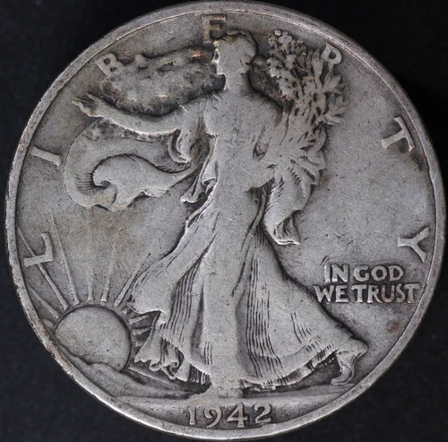 1942 S Walking Liberty Half Dollar 50c VF