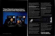 Polaroid Cameras know a Sharp picture 2 pg Original Vintage Print Ad