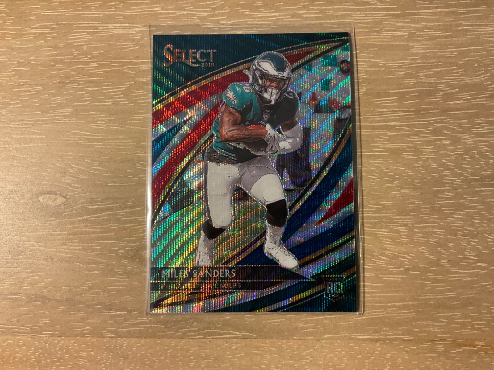 2019 Panini Select Football Miles Sanders Field Level Tri-Color Prizm RC 91/99