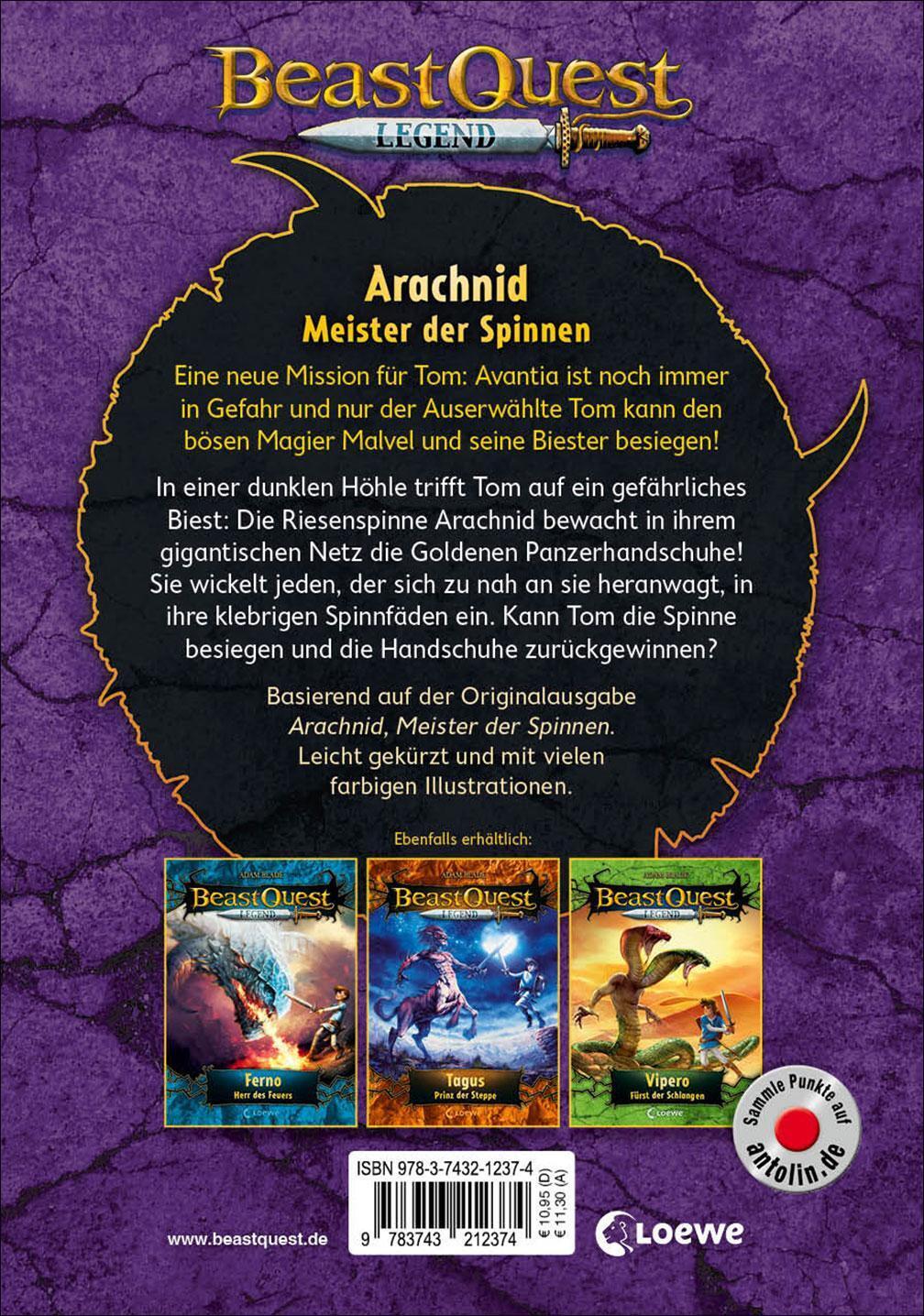 Thumbnail - Beast Quest Legend (band 11) - Arachnid, Meister Der Spinnen | Adam