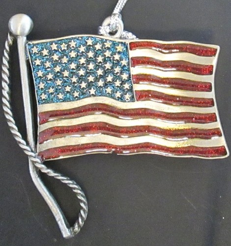 Zinn Metall Gloria Herzogtin amerikanische Flagge Weihnachtsschmuck