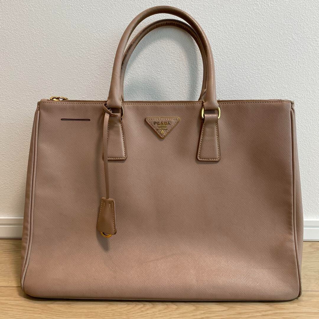 PRADA Saffiano Leather Handbag Cameo Pink Tote Bag | eBay
