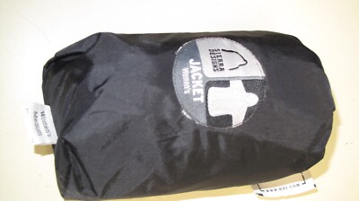 Sierra Designs Black Nylon Wind Rain Jacket Packable In Pouch Lightweight  Med