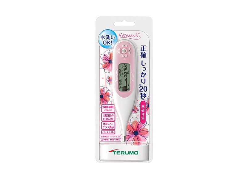 Terumo Woman℃ ET-W525ZZ Digital Basal Body Thermometer Pink Oral Use Washable