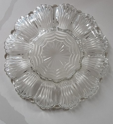 DEVILED EGG TRAY -Vintage glass Anchor Hocking 896 pattern Clear Heavy Unique - Picture 3 of 4