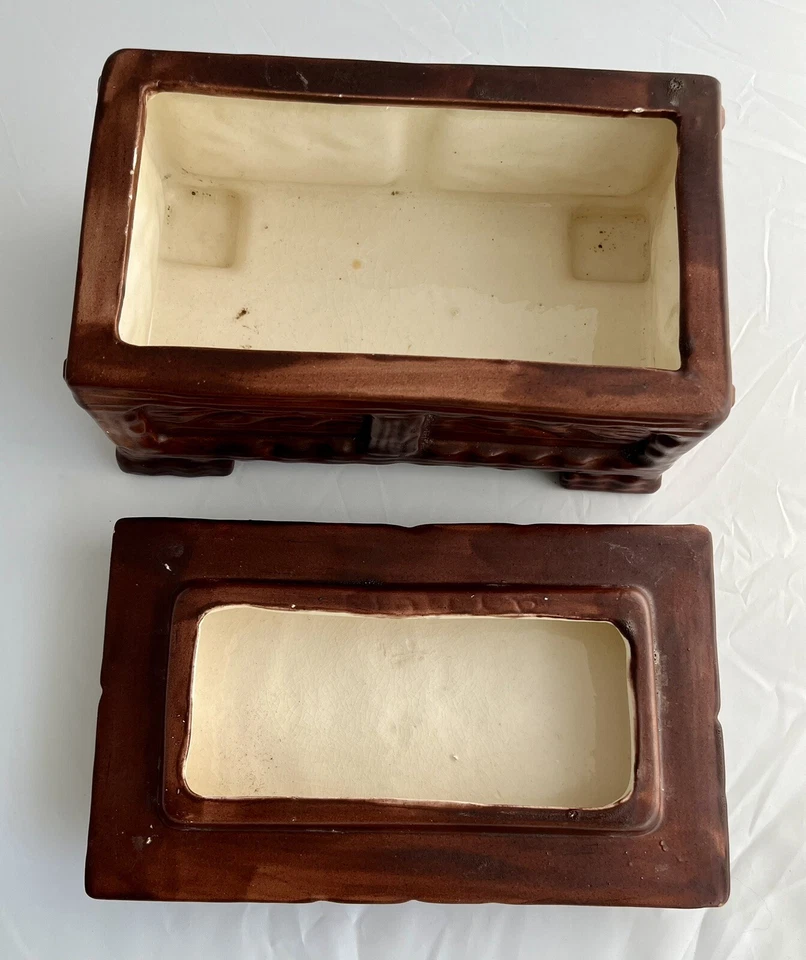 Vintage Studio Art Arnels Hand painted Ceramic Trinket Dresser Stash Box - Image 3 of 4