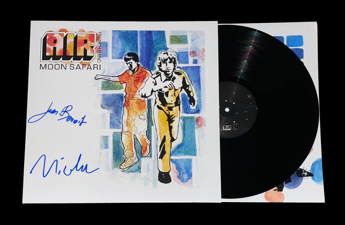 AIR FRENCH BAND SIGNED MOON SAFARI VINYL SEXY BOY ALBUM AUTOGRAPH