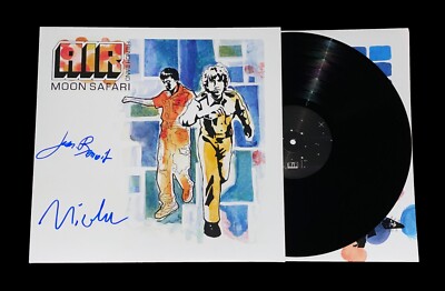 AIR FRENCH BAND SIGNED MOON SAFARI VINYL SEXY BOY ALBUM AUTOGRAPH