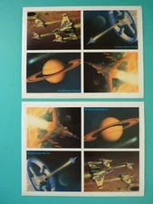 Vtg 1983 Hallmark Stickers REALISTIC SPACECRAFT & SATURN (2) Complete Sheets