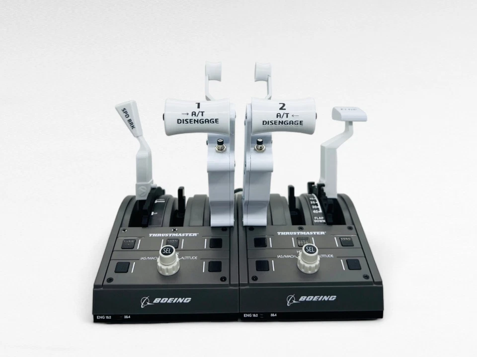 Thrustmaster TCA Quadrant Pack, B737 Full Electronic Throttle Levers, White - Image 2 of 4